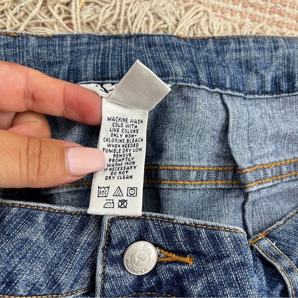 Vintage Lilly Pulitzer Y2K Funky Floral Embroidered Straight Jeans Size 6 - Picture 9 of 16